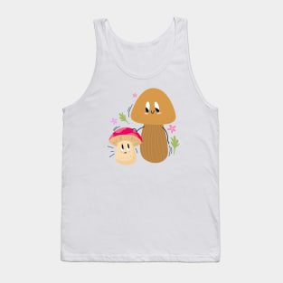 Cute Mushrooms Family Design Tank Top